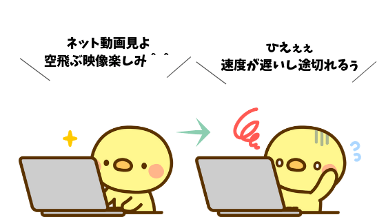 接続が途切れてインターネットが見れない