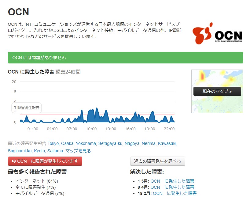 ダウンディテクターのHP画像