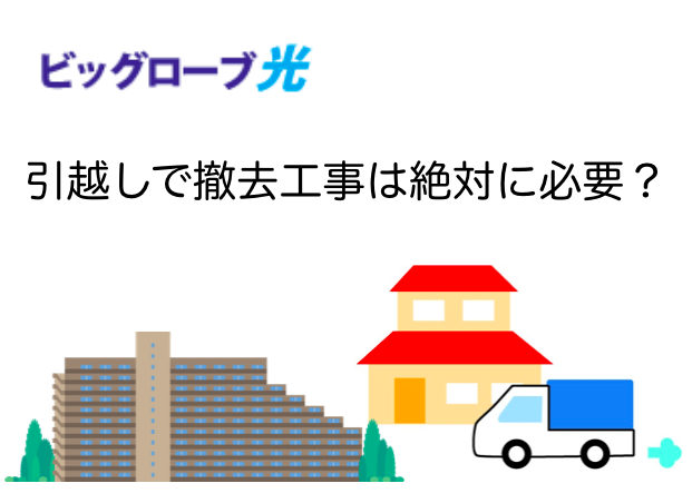 ビッグローブ光の引っ越しの撤去工事に必要なもの、費用