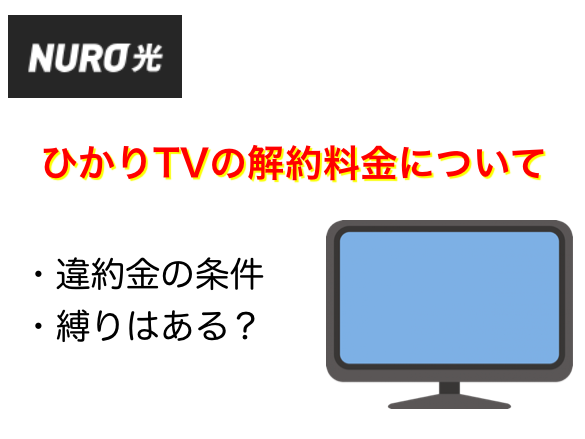 NURO光のひかりTVの解約料金