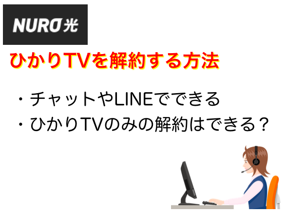 NURO光のひかりTVを解約方法や手順