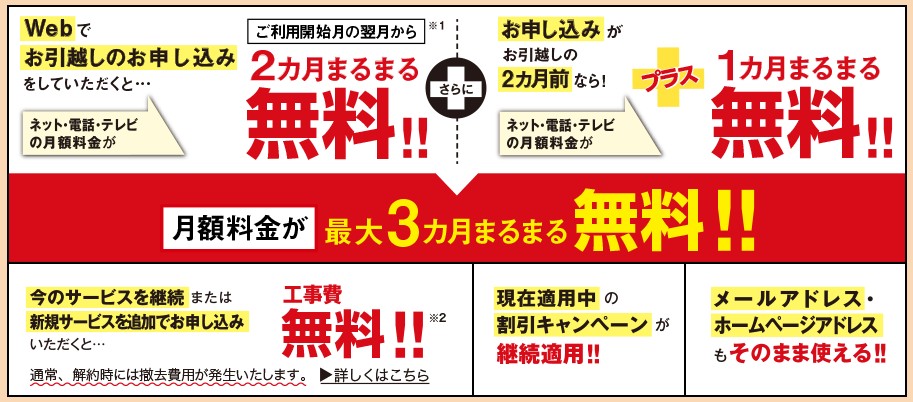 eo光の月額料金3か月無料