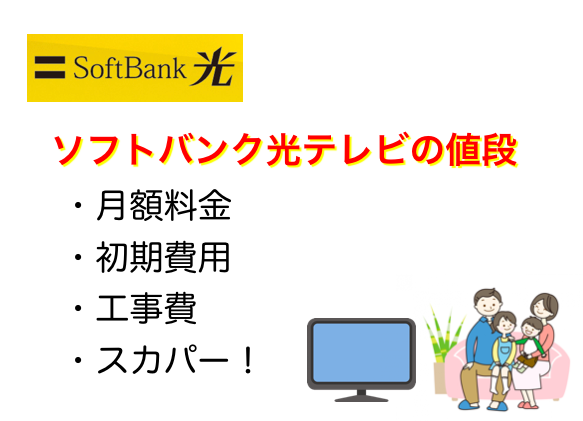 ソフトバンク光テレビの月額料金、初期費用