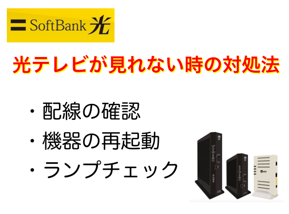 ソフトバンク光テレビが見れない時の対処法