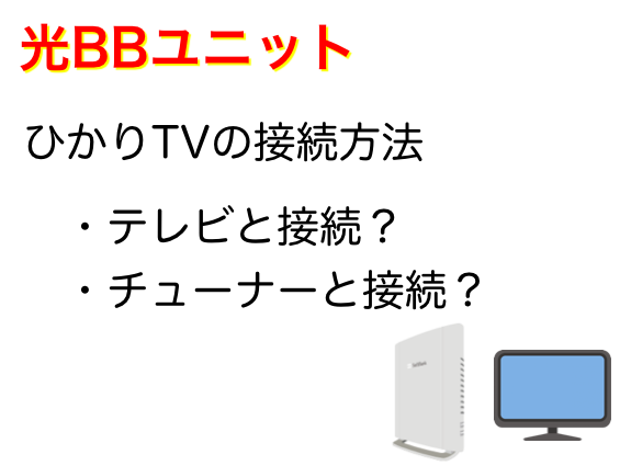 光BBユニット光テレビの接続方法