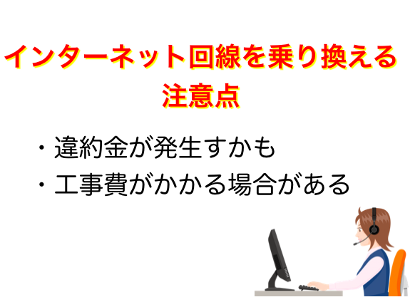 光回線を乗り換えるときの注意点(解約金・違約金)
