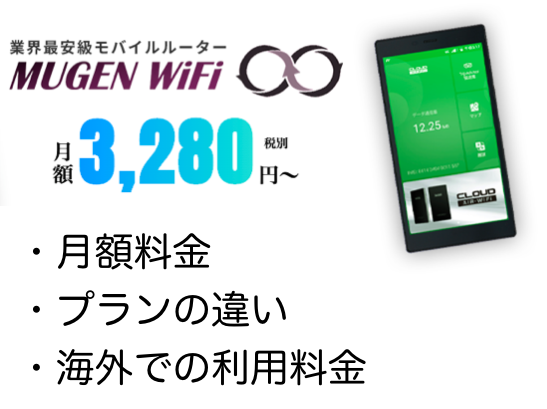 MugenWiFiの料金プラン