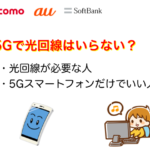 5Gで光回線はいらない？