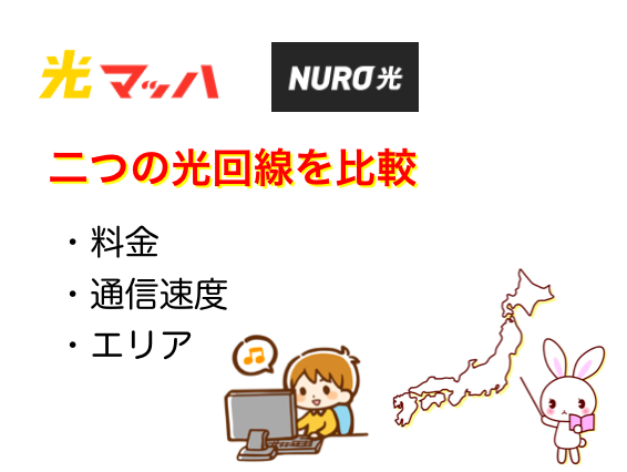 光マッハとNURO光の違いや共通点